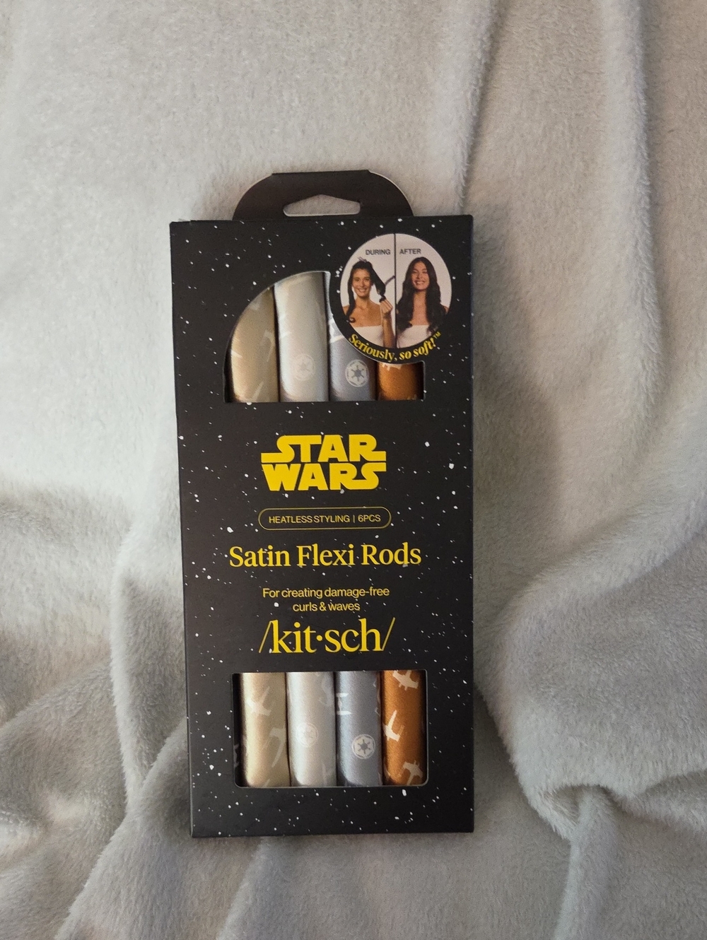 NIB Kitsch Star Wars Satin Flexi Rods For Hair Curling
